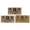 Image 1 : C.S.A., 1864, Trio of Issued 50 Cents Notes