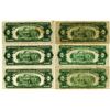 Image 2 : U.S. Note $2 Group of 6 Including Series 1928 D Star Note.