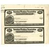 Image 1 : American Bankers Association, 1900-1920 Proof Uncut Travelers' Cheque Pair