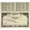 Image 1 : United States Internal Revenue Special Tax Stamp, 1926 for Broker, Issued to Hornblower & Weeks.