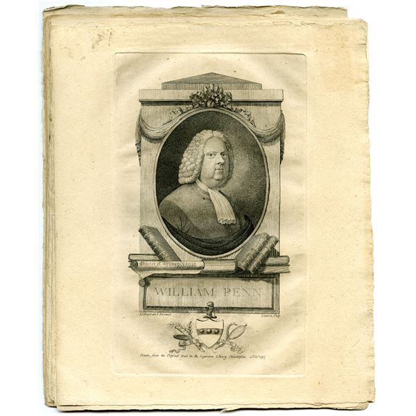 William Penn Engraving Group Lot of 11, ca.1790-1800