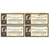 Image 1 : U.S. Government Liberty Loan Bond, 1917 Specimen 3 1/2% Gold bond Uncut Block of 4 Participation Cer