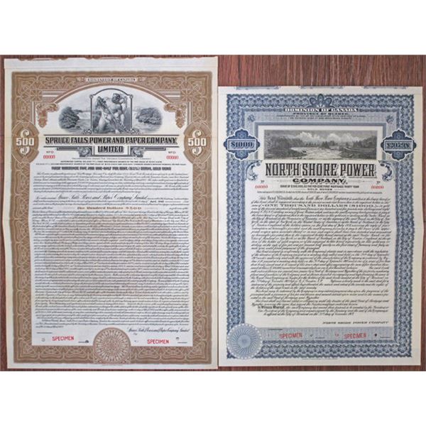 Canadian Power Company Bonds, ca.1907-27 duo