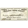 Image 1 : Mechanics' Mining Co., 1877 "Sutter Creek" I/U Stock Certificate.