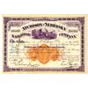 Image 1 : Atchison and Nebraska Railroad Co. 1872 I/C Stock Certificate with Imprinted Revenue in middle