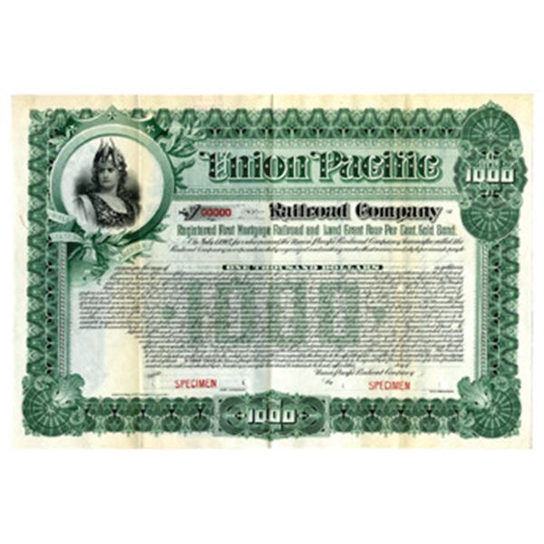 Union Pacific Railroad Co., 1907 Specimen Bond