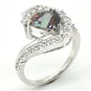 Image 2 : SILVER MYSTIC TOPAZ CZ(2.9CT) RHODIUM PLATED