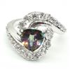 Image 3 : SILVER MYSTIC TOPAZ CZ(2.9CT) RHODIUM PLATED