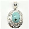 Image 1 : SILVER TURQUOISE(8.9CT)  PENDANT (~WEIGHT 5.7G)