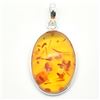 Image 1 : SILVER AMBER (RECONSTITUTED)(7.2CT)  PENDANT