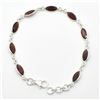 Image 1 : SILVER GARNET (10.8CT)  BRACELET (~WEIGHT 5.45G)