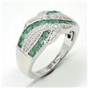 Image 2 : SILVER EMERALD CZ(2.3CT) RHODIUM PLATED RING