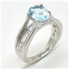 Image 2 : SILVER BLUE TOPAZ CZ(1.95CT) RHODIUM PLATED