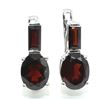 Image 3 : SILVER GARNET(3.6CT) RHODIUM PLATED EARRINGS