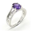 Image 2 : SILVER AMETHYST CZ(1.8CT) RHODIUM PLATED