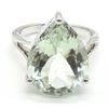 Image 3 : SILVER GREEN AMETHYST(8.1CT) RHODIUM PLATED