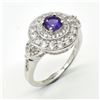 Image 2 : SILVER AMETHYST CZ(1.8CT) RHODIUM PLATED RING