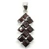 Image 1 : SILVER GARNET(2.9CT) RHODIUM PLATED PENDANT