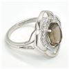 Image 4 : SILVER SMOKEY CZ(3.1CT) RHODIUM PLATED RING