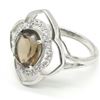 Image 5 : SILVER SMOKEY CZ(3.1CT) RHODIUM PLATED RING