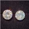Image 1 : 14K WHITE GOLD MOISSANITE(4CT)  EARRINGS