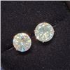 Image 3 : 14K WHITE GOLD MOISSANITE(4CT)  EARRINGS