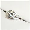 Image 2 : 10K WHITE GOLD DIAMOND (I-2,G-H)(0.08CT) MOISSANIT