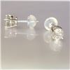 Image 3 : 14K WHITE GOLD DIAMOND (I-2,I-J)(1.02CT) EARRINGS