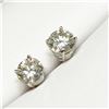Image 2 : 14K WHITE GOLD MOISSANITE(1.42CT) EARRINGS