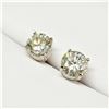Image 3 : 14K WHITE GOLD MOISSANITE(1.42CT) EARRINGS