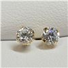 Image 1 : 14K YELLOW GOLD CUBIC ZIRCONIA EARRINGS