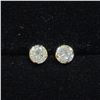Image 4 : 14K YELLOW GOLD CUBIC ZIRCONIA EARRINGS