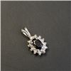 Image 2 : 14K WHITE GOLD SAPPHIRE(0.3CT) PENDANT