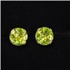 Image 1 : 10K YELLOW GOLD PERIDOT(1.2CT) EARRINGS