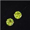 Image 2 : 10K YELLOW GOLD PERIDOT(1.2CT) EARRINGS