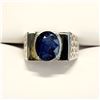 Image 1 : 10K SILVER SAPPHIRE(4.75CT) RHODIUM