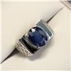 Image 3 : 10K SILVER SAPPHIRE(4.75CT) RHODIUM