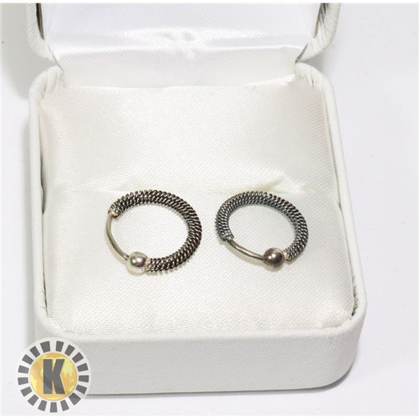 SILVER SMALL HOOP  EARRINGS