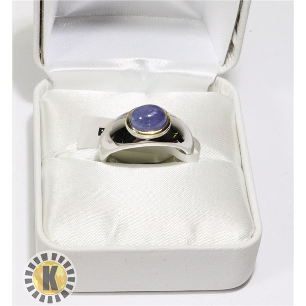 SILVER TANZANITE(1.7CT) RING