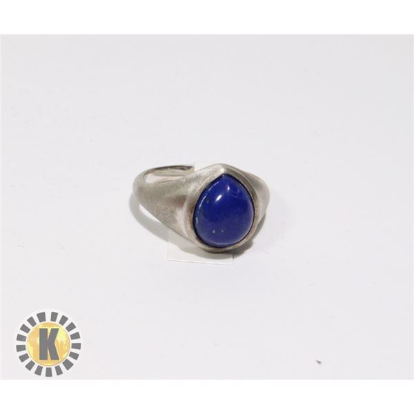 SILVER LAPIS(4.8CT) RING