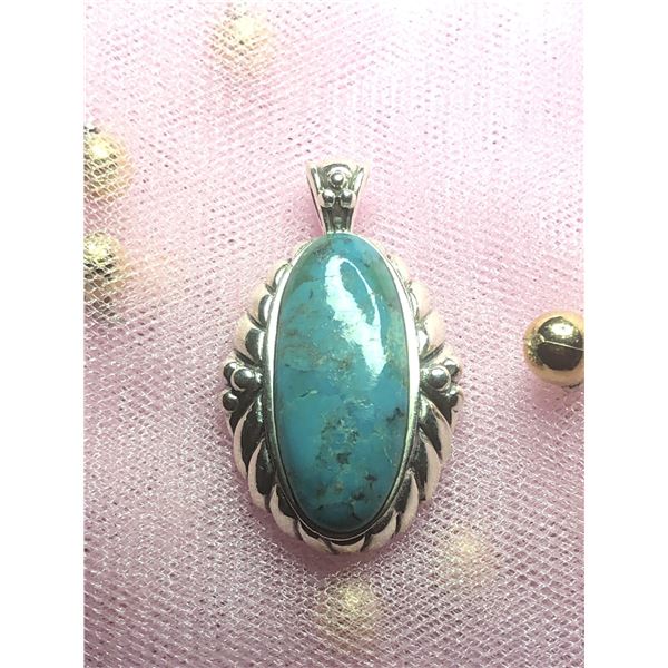 SILVER TURQUOISE PENDANT