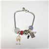 Image 1 : SILVER SHOES, CHAMPAGNE SHAPE, PUZZLE BRACELET