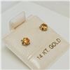 Image 3 : 14K YELLOW GOLD CITRINE STAR SHAPE EARRINGS