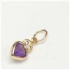 Image 1 : 14K YELLOW GOLD AMETHYST(0.45CT) HEART SHAPE