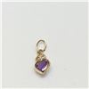 Image 2 : 14K YELLOW GOLD AMETHYST(0.45CT) HEART SHAPE
