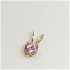 Image 3 : 14K YELLOW GOLD CUBIC ZIRCONIA HEART SHAPE