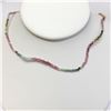 Image 2 : SILVER RUBY,EMERAID, CITRINE NECKLACE