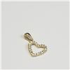 Image 1 : 10K YELLOW GOLD CUBIC ZIRCONIA HEART SHAPE