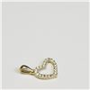 Image 2 : 10K YELLOW GOLD CUBIC ZIRCONIA HEART SHAPE