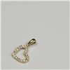 Image 3 : 10K YELLOW GOLD CUBIC ZIRCONIA HEART SHAPE